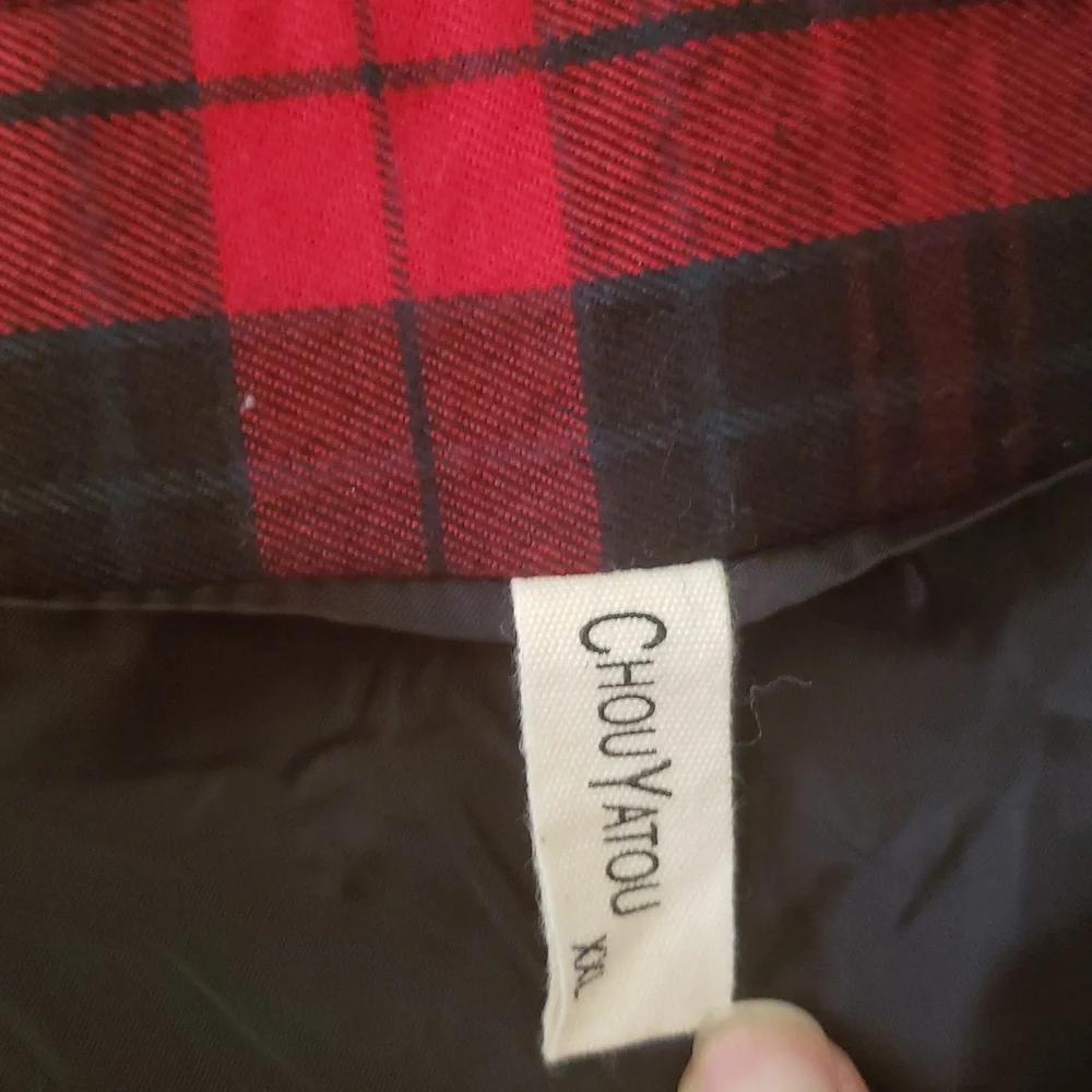 Chou Yatou Red Plaid Skirt With Black Eyelet Trim Size XXL - Picture 8 of 16